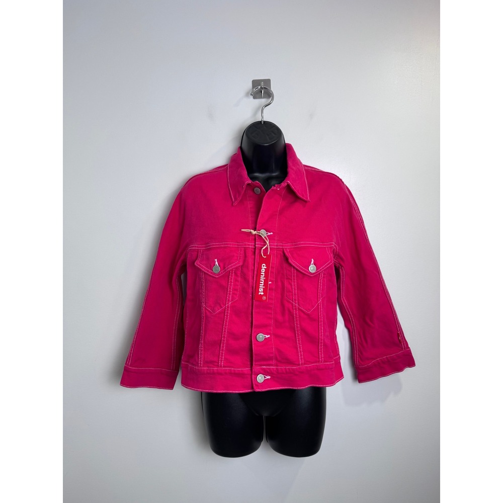 NWT Denimist Moore Trucker Jacket Hot Pink Denim Women Size Small